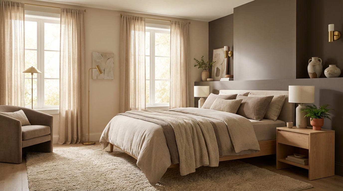 Chambre beige et taupe : le guide complet pour une décoration chaleureuse et élégante
