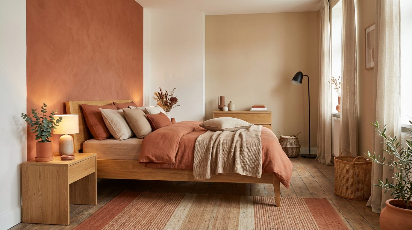 Chambre terracotta et bois : l’alliance parfaite pour un cocon chaleureux