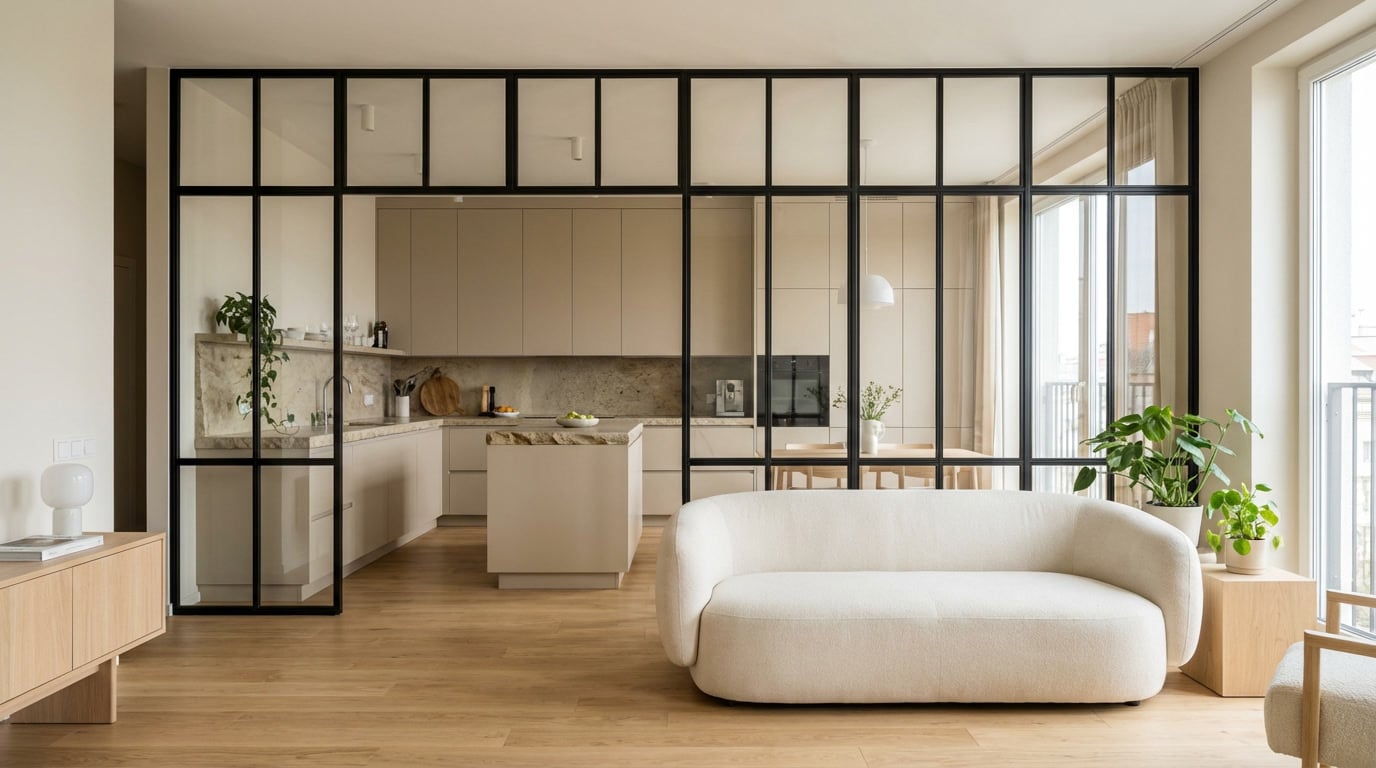 Séparation cuisine salon : nos idées pour délimiter vos espaces avec style en 2026