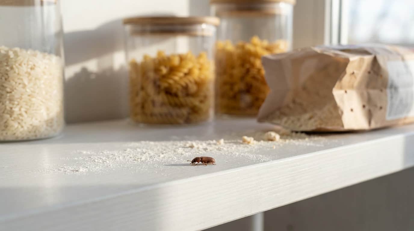 Petit insecte marron dans la cuisine : identification, causes et solutions efficaces