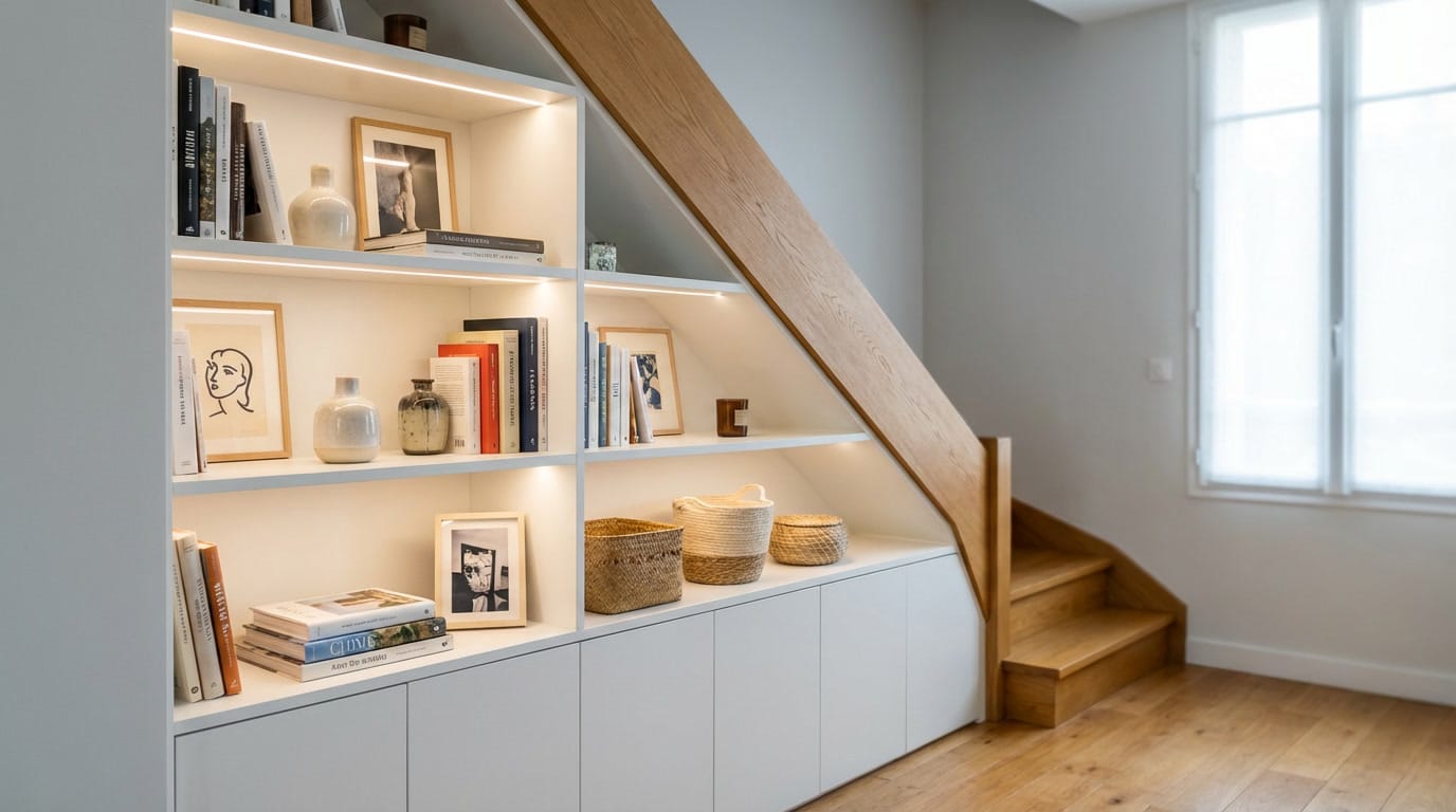 Aménager un espace sous escalier : l’art d’optimiser chaque centimètre carré