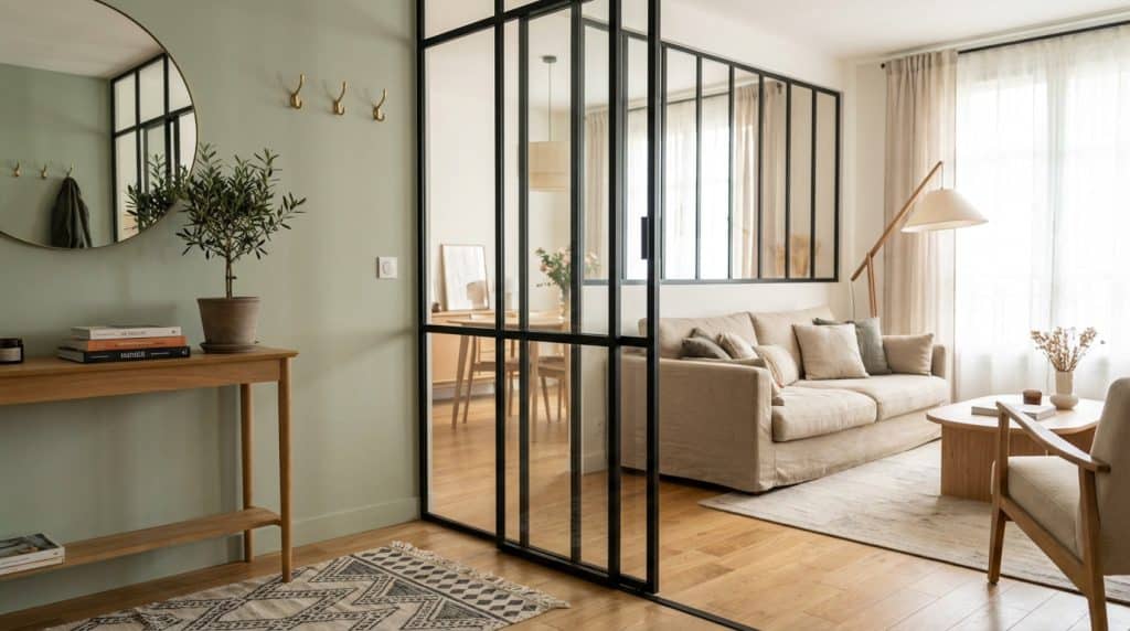 délimiter une entrée dans un salon