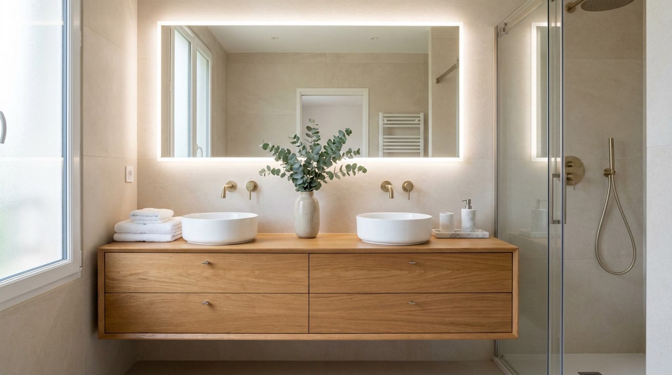 Meuble de salle de bain : dimensions idéales pour chaque espace