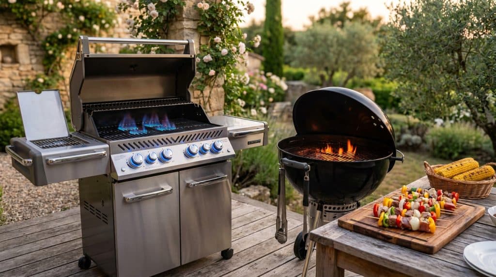 barbecue au gaz ou charbon
