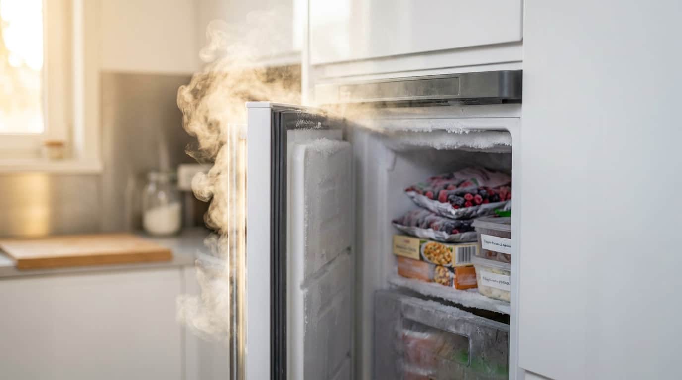 Congélateur mal fermé : que faire avec les aliments décongelés ?