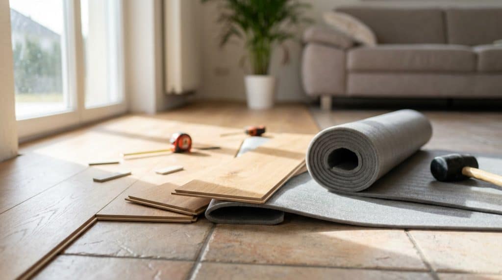 poser un parquet sur carrelage