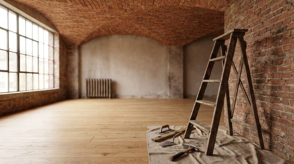 plafond en brique