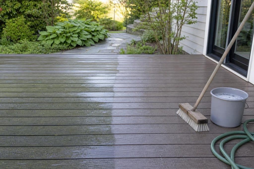 comment nettoyer une terrasse en composite qui verdit